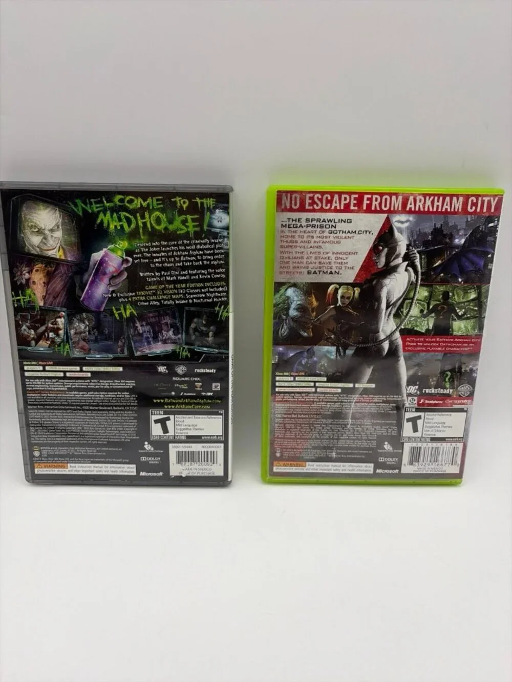 Batman Arkham City & Asylum Microsoft Xbox 360 Complete CIB Tested Working